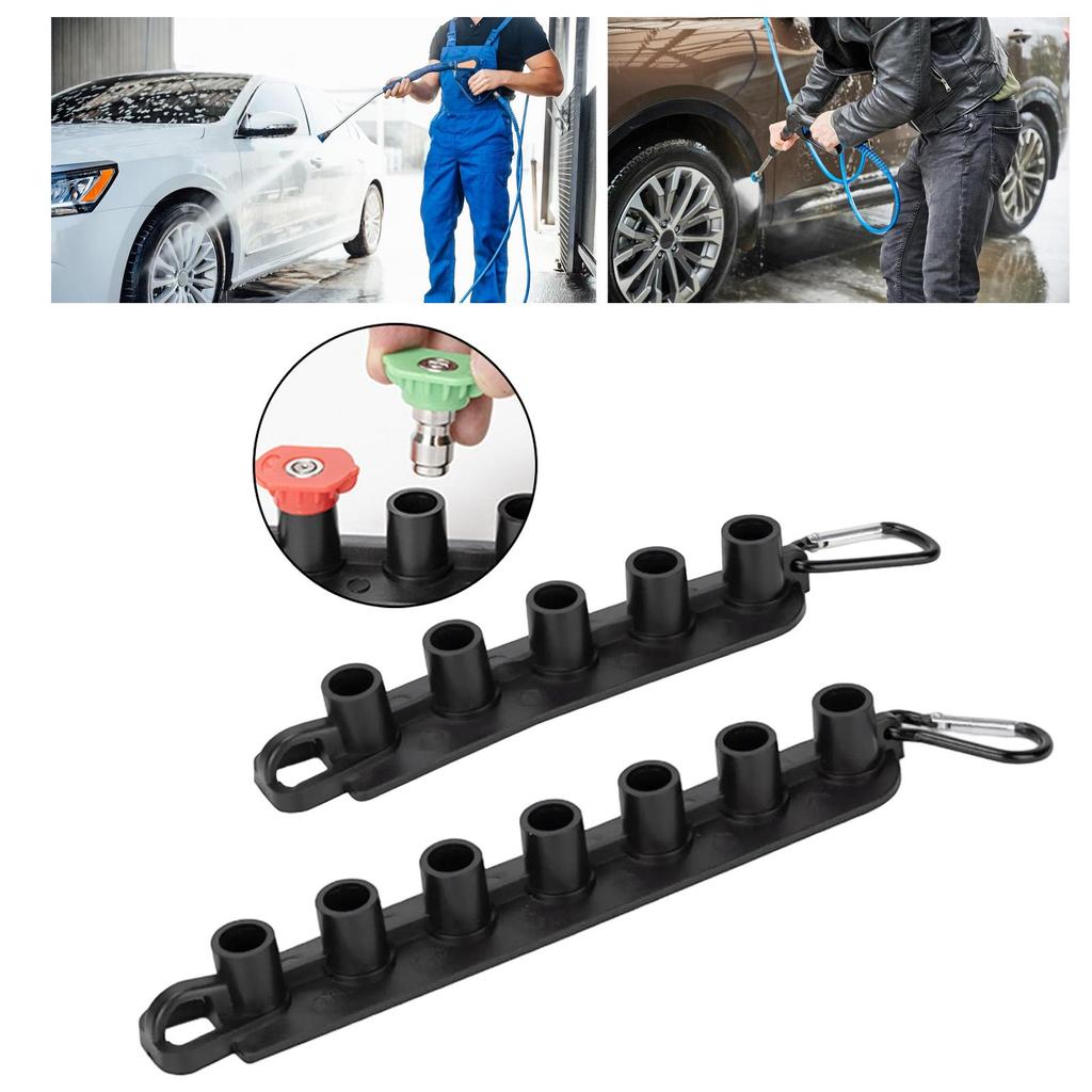 Pressure Washer Nozzle Holder with Hanging Clip Easy To Install Bracket