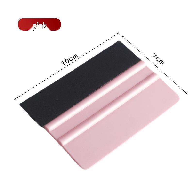 Thickened Fiber Suede Transparent Film Scraper for Car Body Color Change, Double-Sided Square Tool