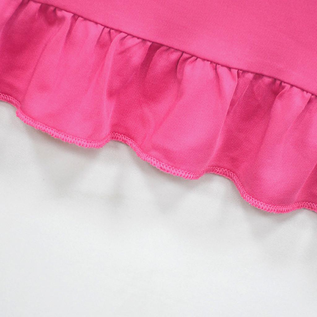 Kids Girls Anime Cartoon K-POP Rumi Zoey Mira Print Pleat Short Sleeve Casual Round Neck Dress