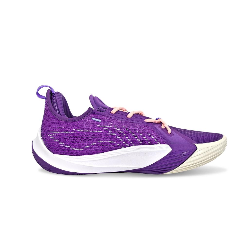 Li Ning Sonic 13 Cushioning Slip Resistant Abrasion Resistant Low Top Basketball Shoes Men's Purple Pink ABAV025-6