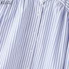 ZANZEA Women Casual Round Neck Long Sleeve Stripe Blouse