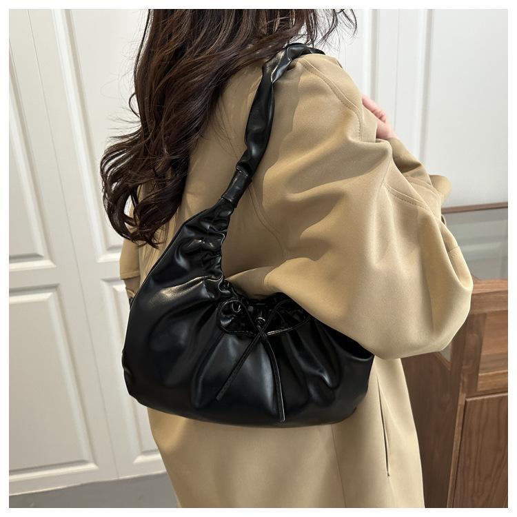 Shoulder Bag for Women Soft Foldable Vegan Leather Crossbody Bags Tote Hobo HandBag Underarm Purses Slouchy Hobo Bags and Tote Bag Women's Y2K Purse