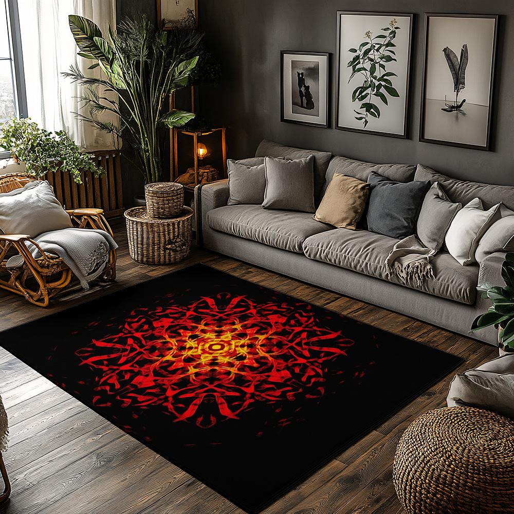 

Area Rug Bohemian Carpet Vintage Persian Style Home Decor Living Room Floor Mat Modern Abstract Design Non-Slip Indoor Outdoor R 50cmx80cm