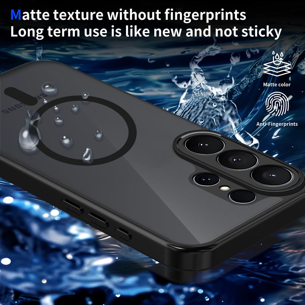 For Samsung Galaxy S26 Ultra Magnetic Case Skin Touch Matte PC + TPU Anti-Drop Phone Cover