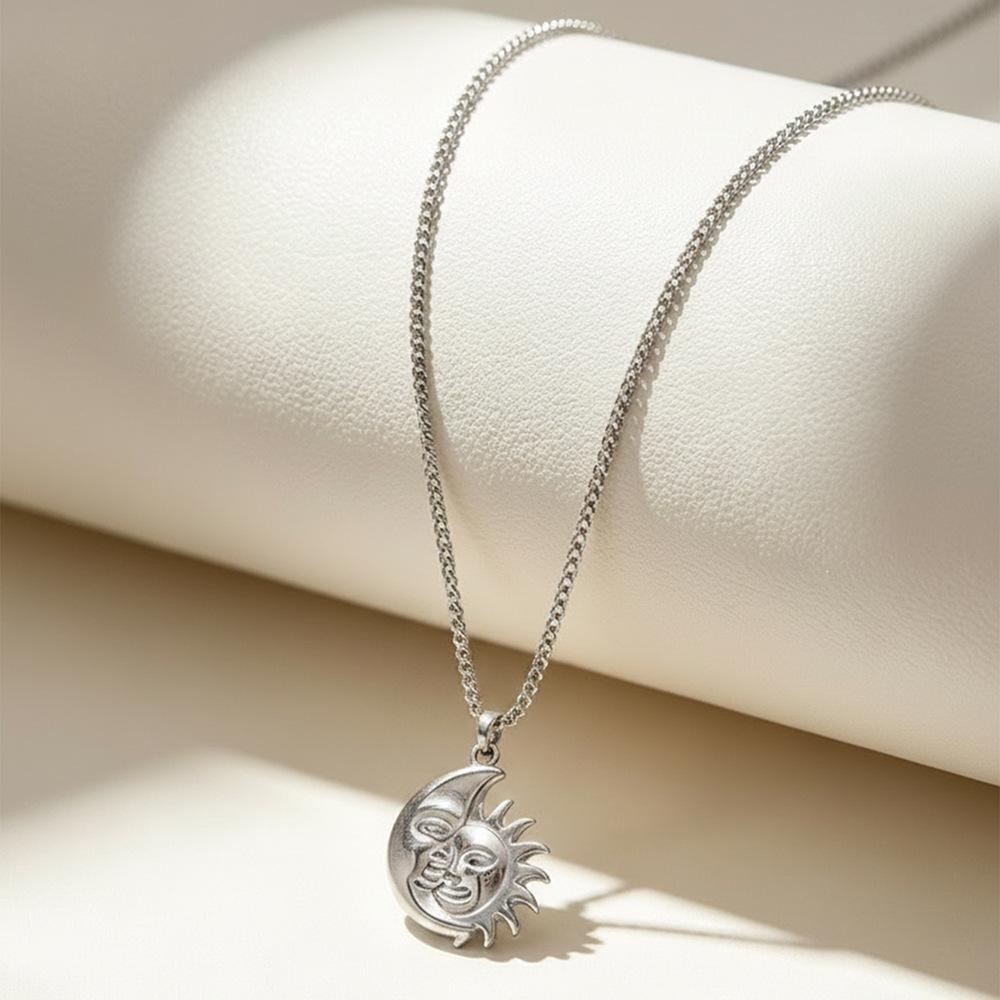 Elegant Gold Spiral Sun Pendant Necklace - Chic Chain Design for Women