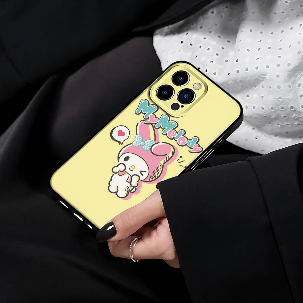 Cute Cartoon M-Melody Phone Case For IPhone 17 15 Pro Max 14 Pro 12 11 13 Mini X XR XS 16 Plus SE Back Cover