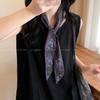 2025 Retro Floral Silk Scarf for Women - Long Neckerchief and Decorative Accessory