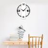 Wanduhr für Zuhause, Büro, Wohnzimmer, Schlafzimmer, | Groß Stilvoll Neueste Heimdeko | (40 x 32 cm) | Schwarzweiß (Batterie enthalten)