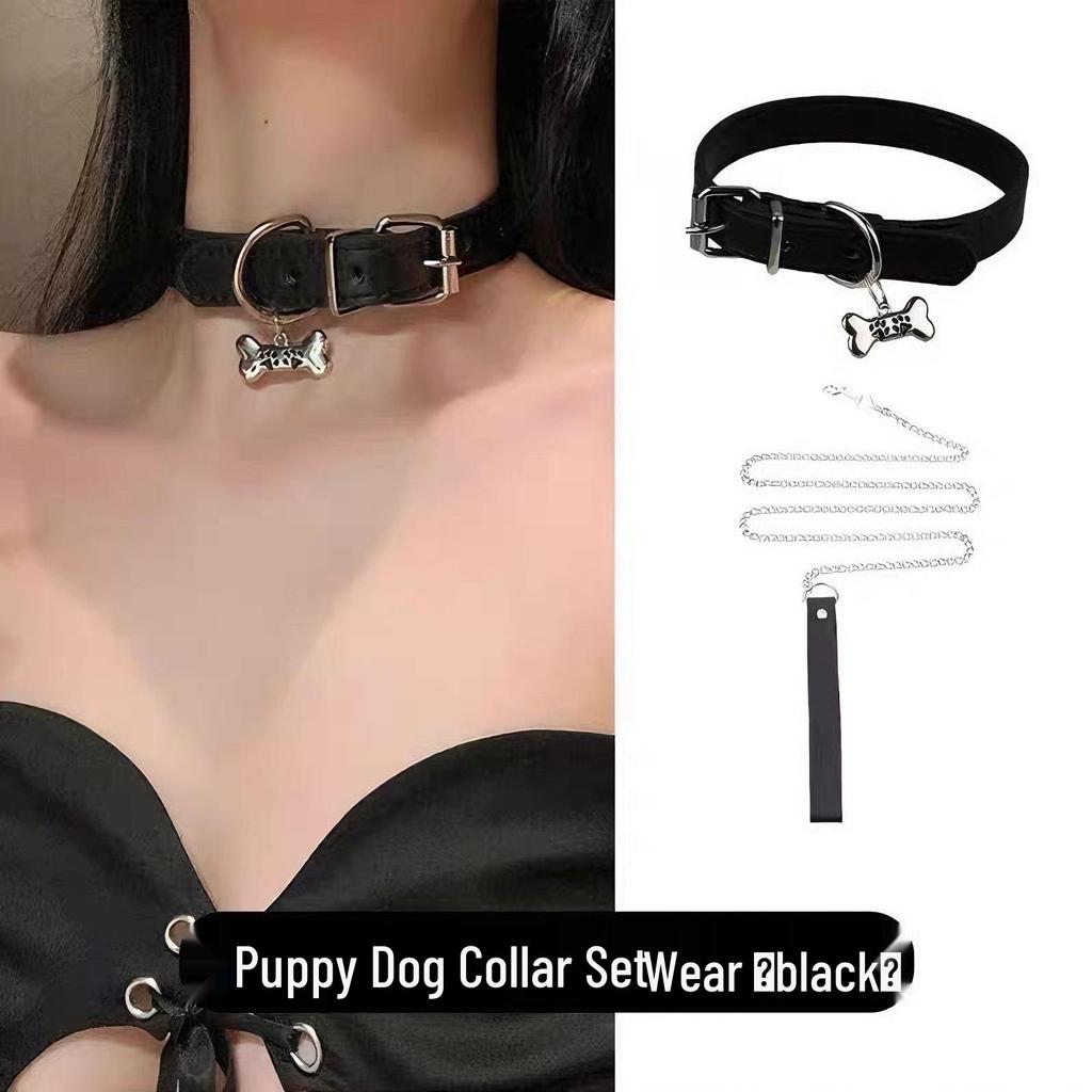 Y2K Sweet Punk Puppy Bone Choker Necklace
