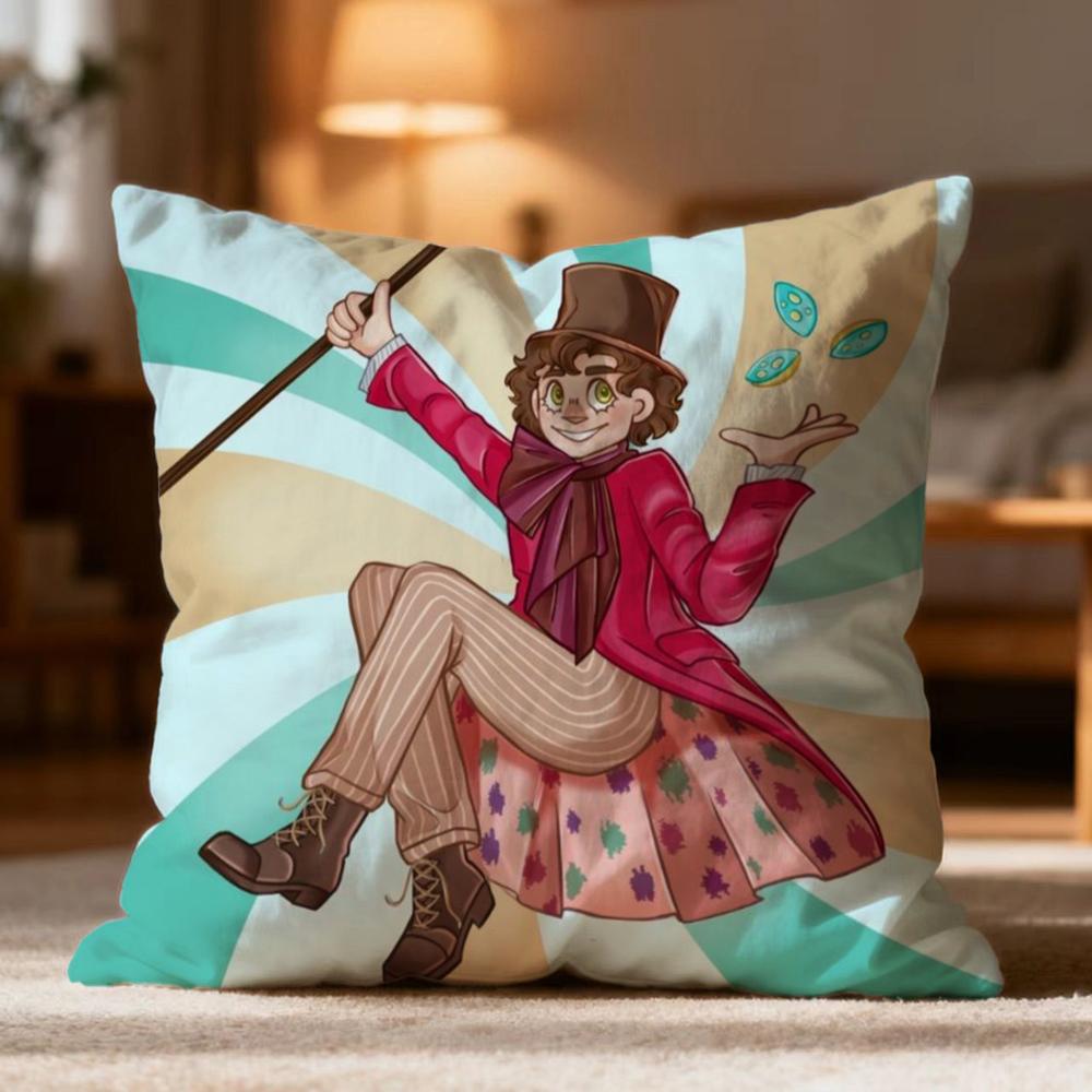 Hot WWonkaed Cushion Cover Soft Washable Pillow Case Multi-Scene for Couch Bed Travel Office Use