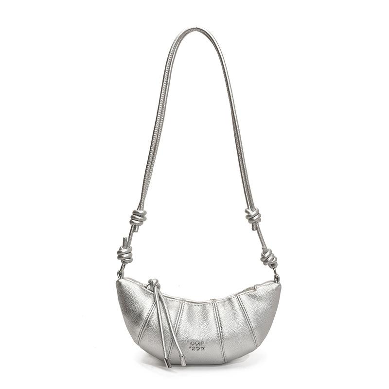 Niche design bag women's 2025 new summer leisure Korean version single shoulder crossbody croissant popular dumpling bag
