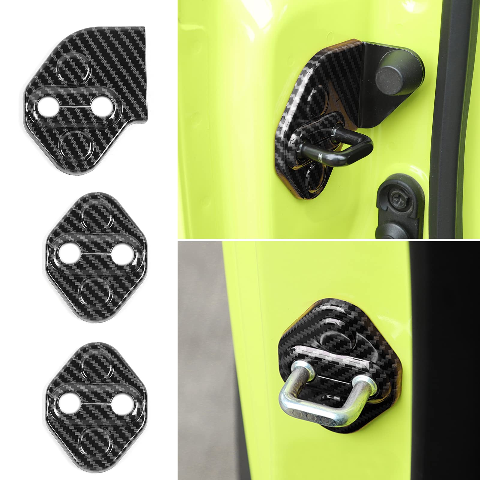 SQQP Suzuki Jimny Door Striker Cover Door Hinge Cover Set чёрный