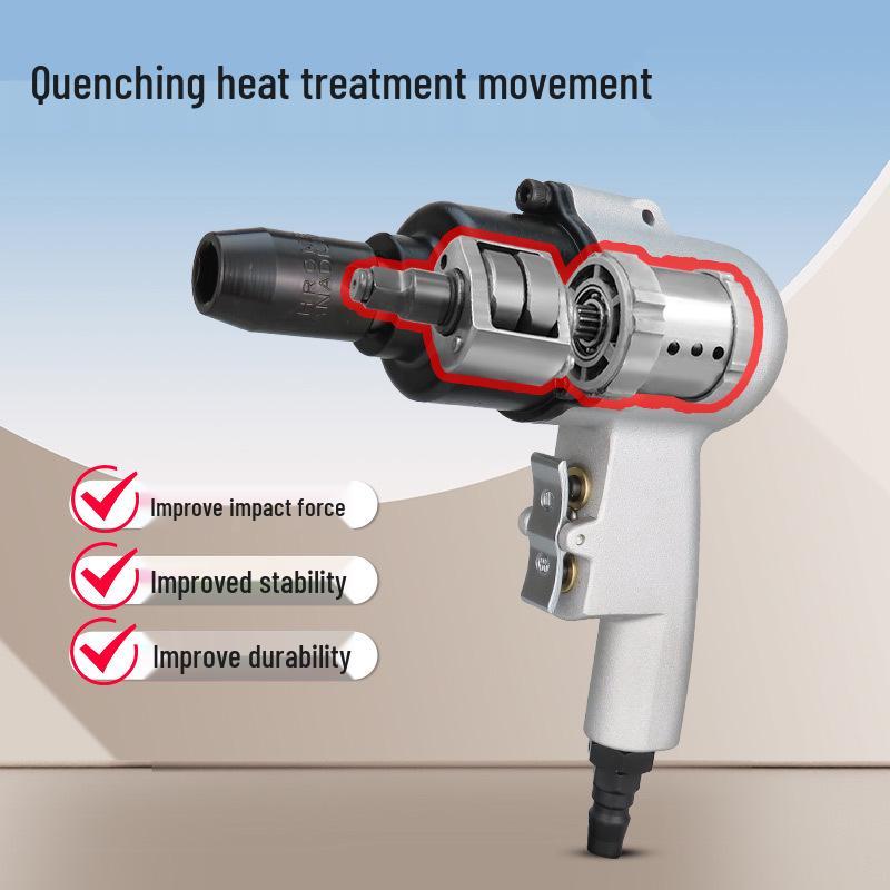 Gaobao 1/2" Pneumatic Wrench: Compact, Lightweight Industrial-Grade Wind-Driven Auto Repair Tool