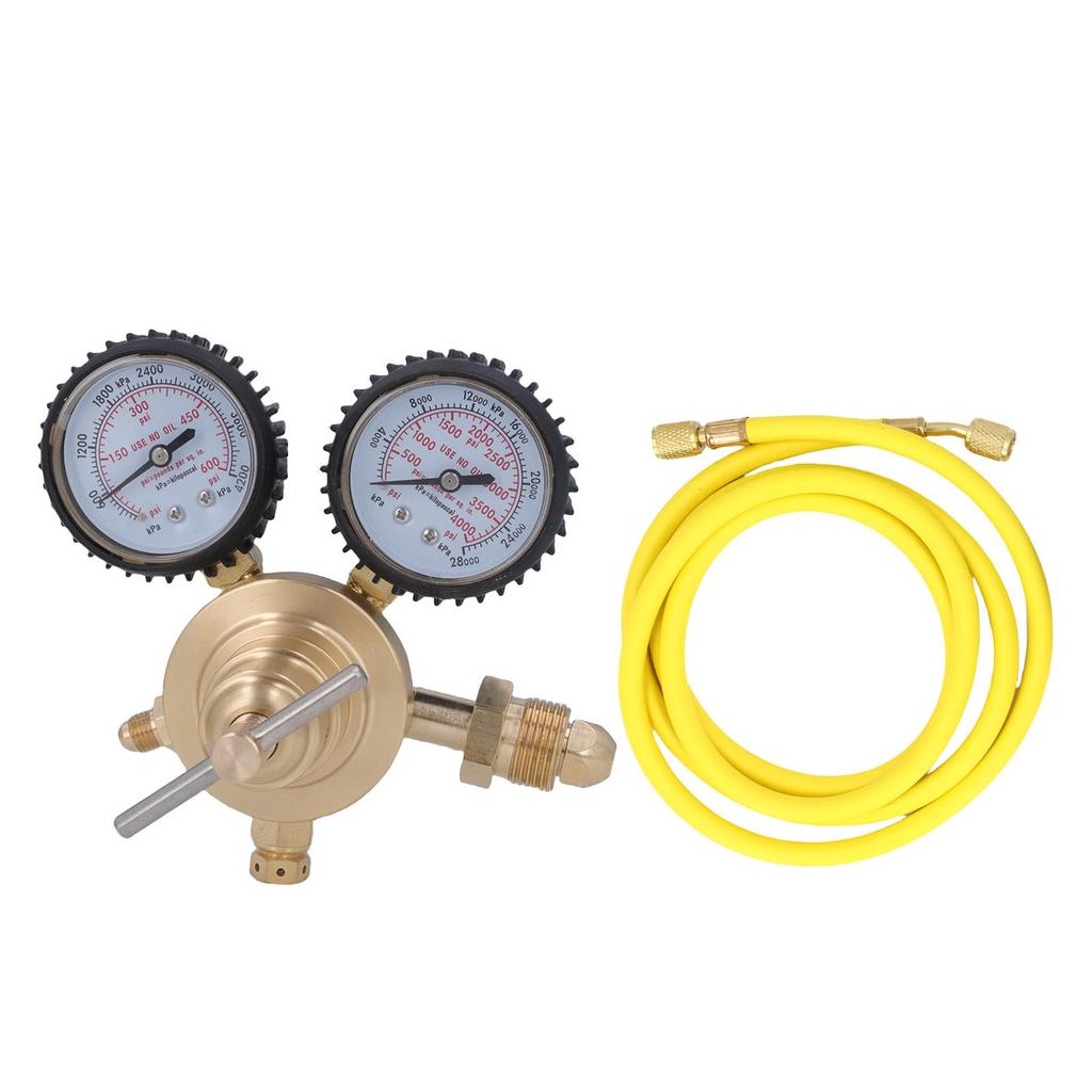 Nitrogen Regulator CGA580 Inlet 0600 PSI Output 14 Inch Male Connection Brass Nitrogen Gas
