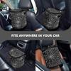 Halloween Gray Spider Web Car Trash Can with Lid Waterproof Leak Proof Car Trash Bag Car Garbage Can for Headrest SUV Truck