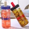 Glass Tea Separation Straw Cup High Temperature Resistant Leak-proof Tea Separating Bottle Large Capacity Student Water Cup Gift