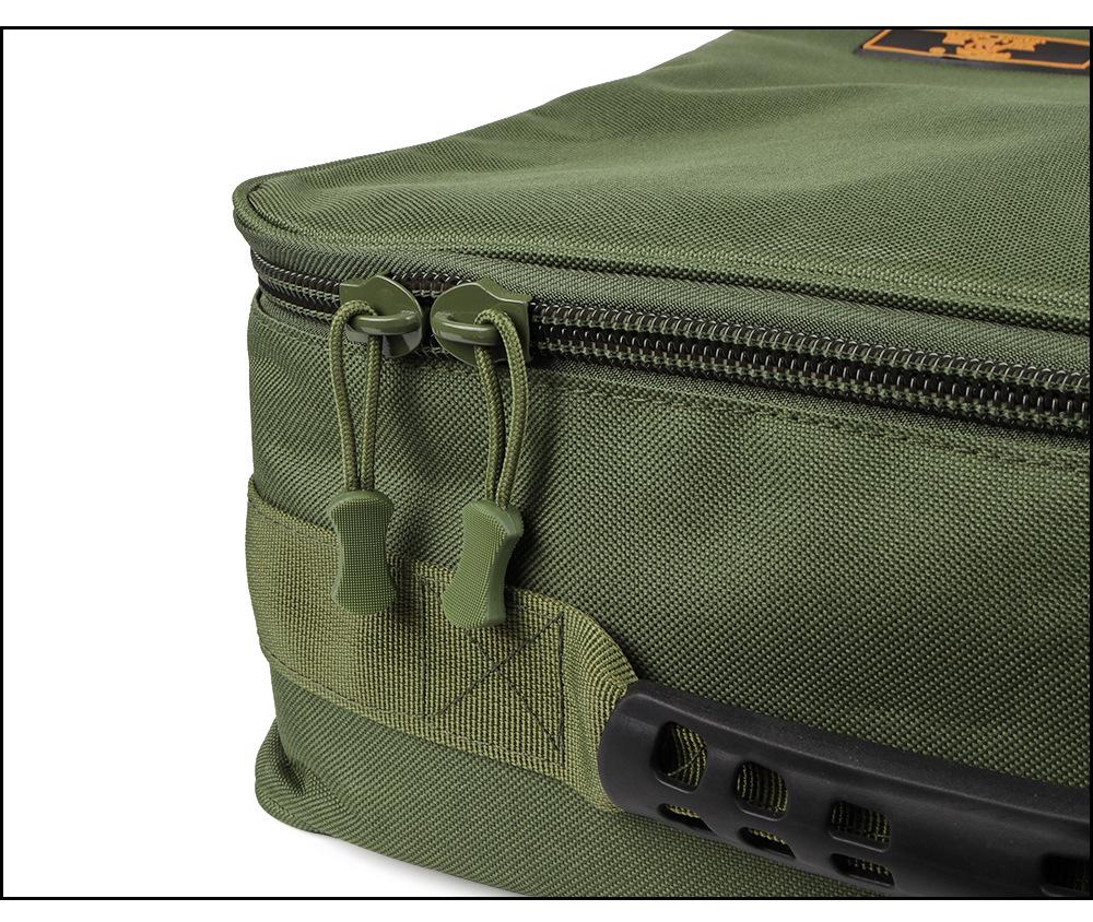 W.P.E Carp Reel Tackle Bag - Splashproof 37x37x15cm Fishing Handbag for Accessories