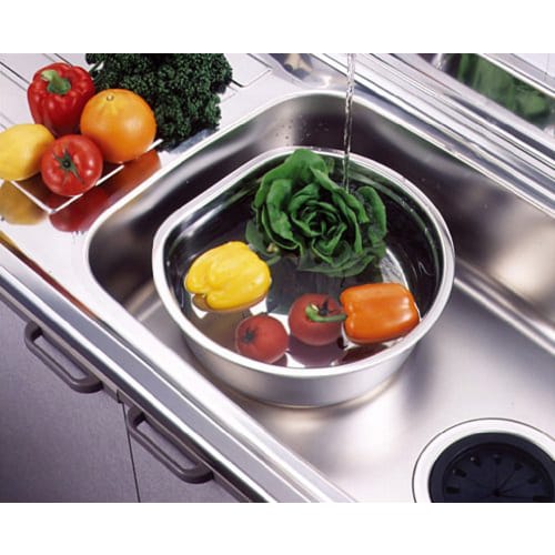 KAI Washing Tub D Type with High Rubber Legs DZ1141 Silver