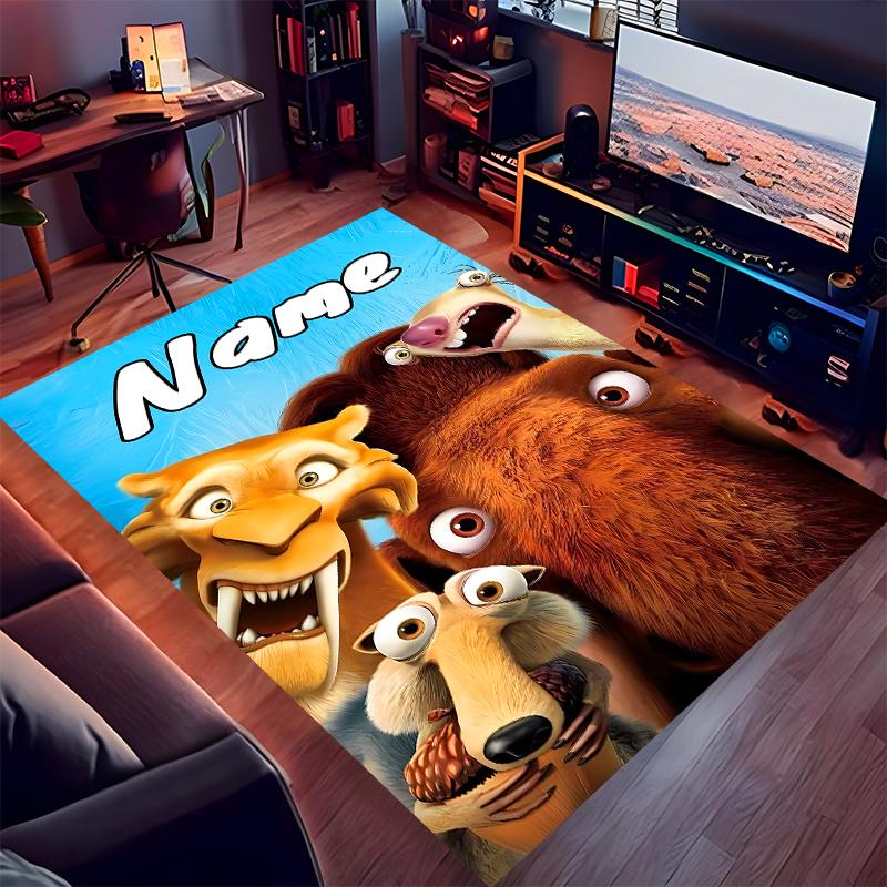 Custom personalization Ice Age Dawn of the Dinosaurs Print Area Rug - Soft, Washable Non-Slip Indoor Mat,Living Room,Home&Office Decorative Rug