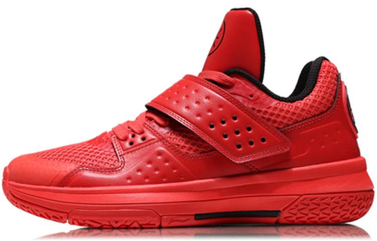 Li Ning Battle Armor Non Slip Lightweight Low Top Basketball Shoes Men's Flame Red ABAN059-3