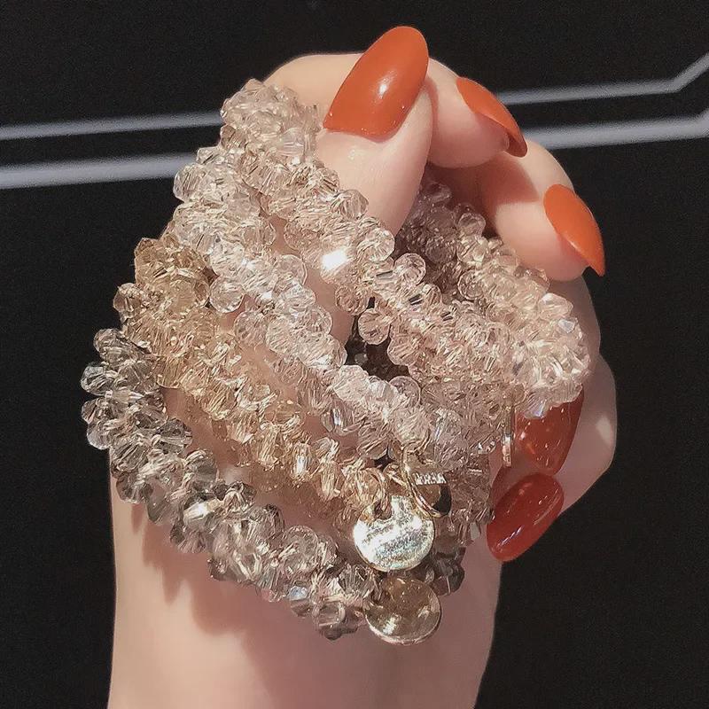 Korean Crystal Hair Ring & Headband - Versatile and Stylish Hair Accessory for Women