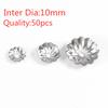 30/50/100PCS Flower Lotus Round Shape Stainless Steel Beads Caps Jewelry Findings Spacer Beads For Necklace Bracelets Making