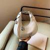 Women Simple Crossbody Bag Chic Letter Design Tote Small Square Pack  Trendy Soft Leather Lady Fashion Handbags