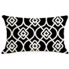 Modern Simple Black And White Pillow Living Room Sofa Bedroom Backrest Single Side Linen Abstract Striped Plaid Pillow Quality