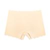 Women's Sexy High-Waisted Slimming Seamless Bow Trim Pants Non-Rolling Wave High Stretch Ice Silk Anti-Chafing Solid Knitted