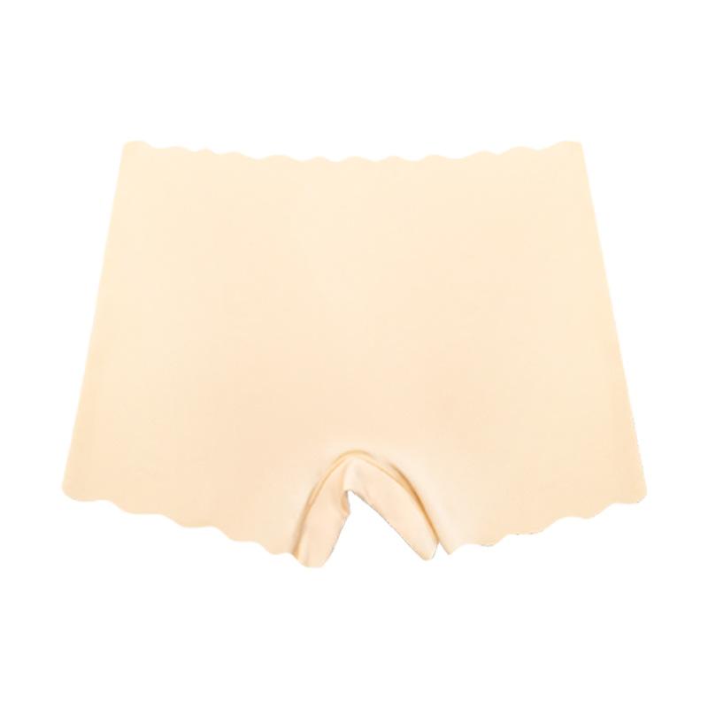 Women's Sexy High-Waisted Slimming Seamless Bow Trim Pants Non-Rolling Wave High Stretch Ice Silk Anti-Chafing Solid Knitted