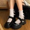 Fashion 2025Waterproof Platform  Jane Single Shoes Summer New Round Head Shallow Bow Anti-slip Wear-resistant High Heels