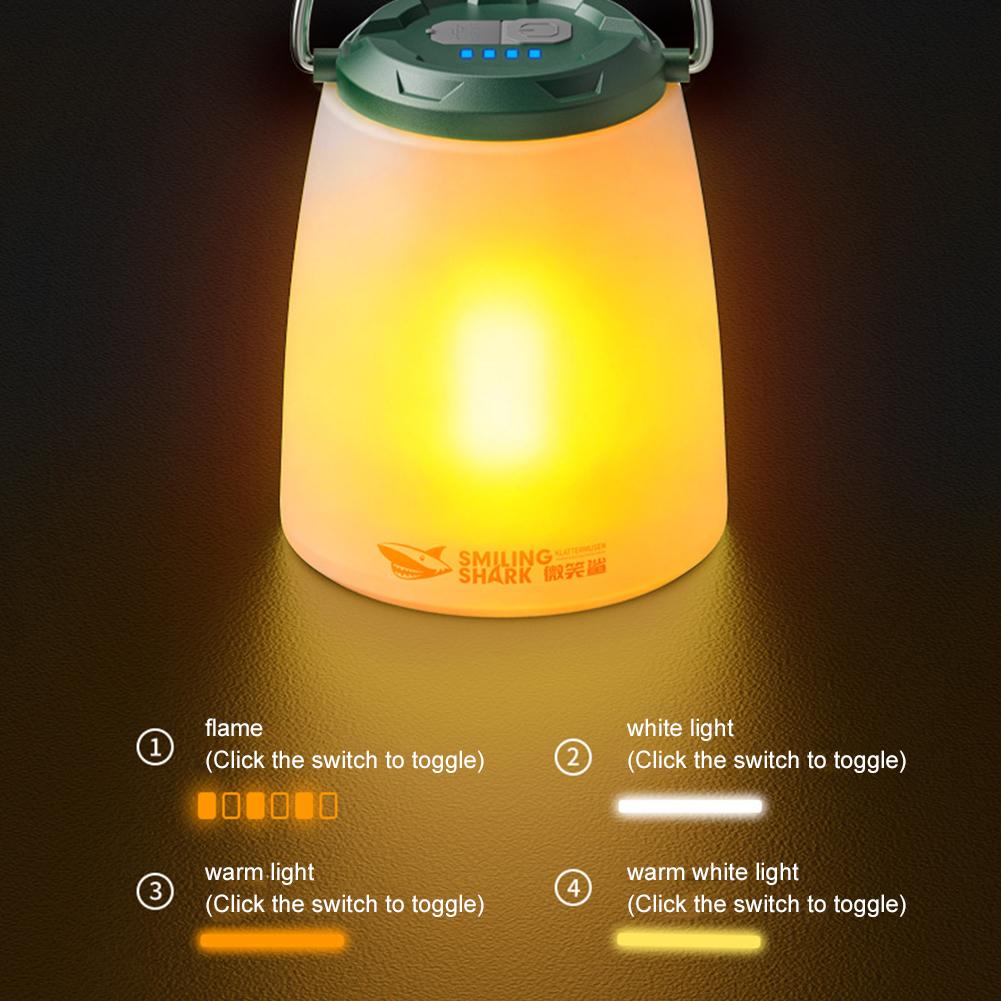 LED Camping Lights USB Rechargeable Outdoor Tents Hanging Lantern Emergency Lamp Waterproof Night Light Long-lasting Battery