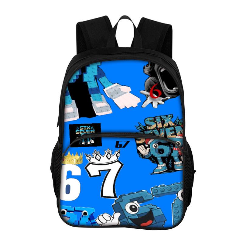 67 Printed School Backpack With Breathable Pu Material For Middle School Students