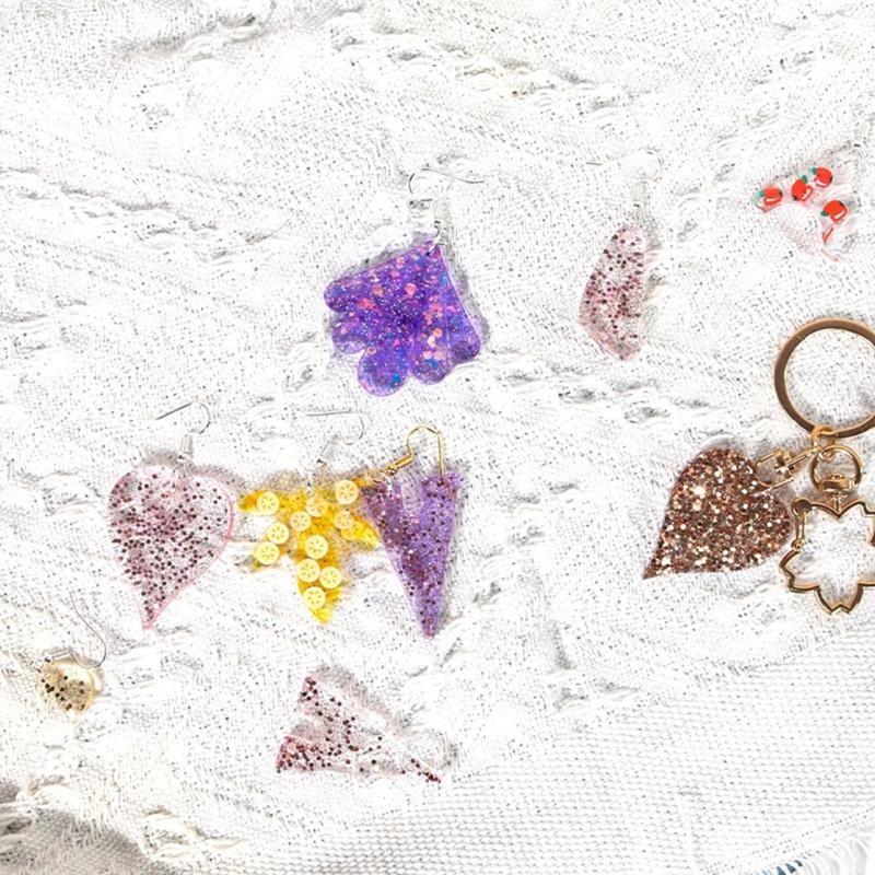 Resin Jewelry Molds,Keychain Resin Molds Heart/Cup Silicone Mold for Resin Pendants Keychain,Earrings,Jewelry Making