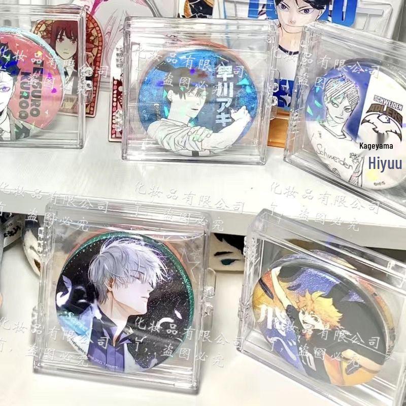 Clear Badge & Nail Art Storage Box with Wearable Display