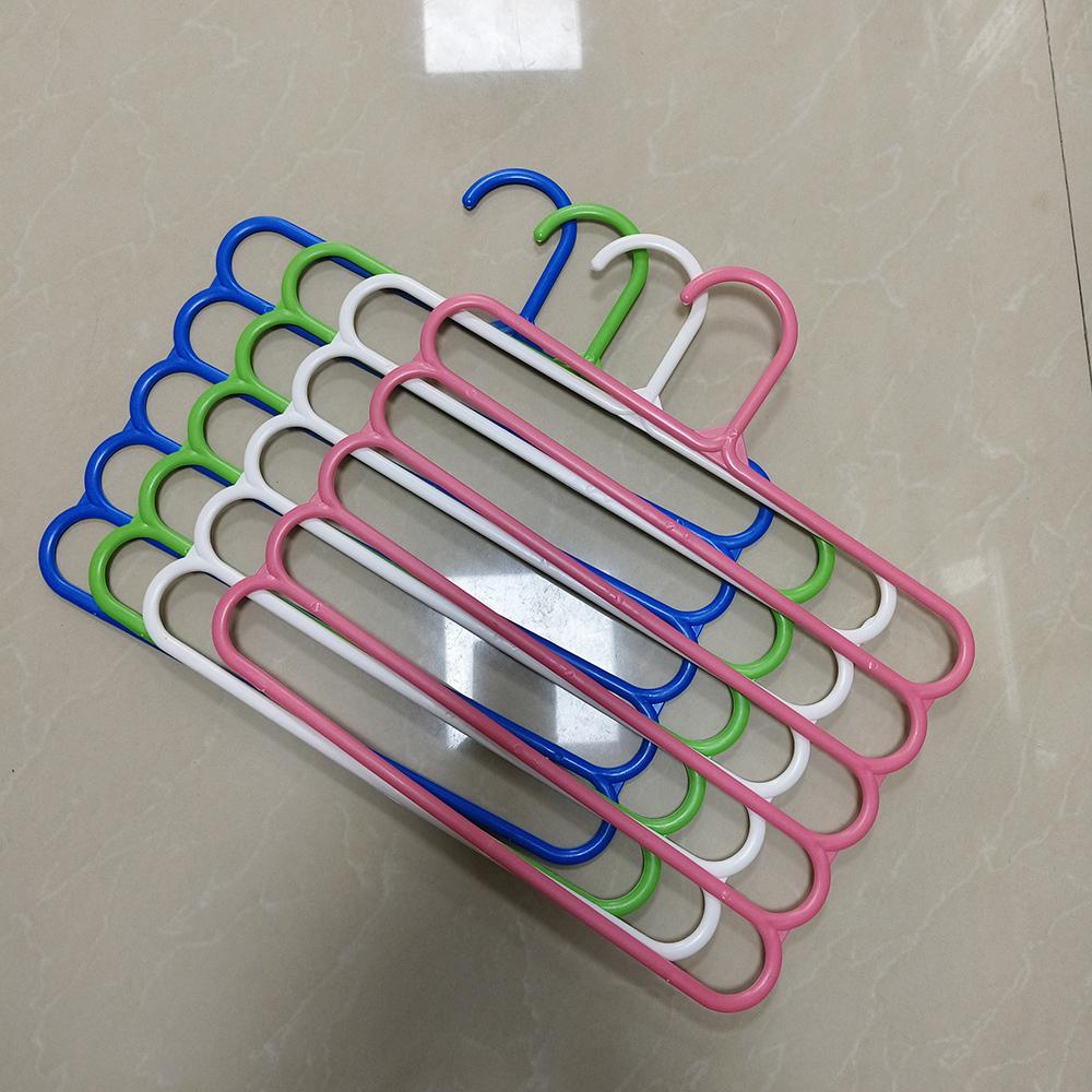 1/4PCS Clothes Hangers 5-Layers Trousers Holders Closet Storage Organizers 5 Layers Pants Towel Scarfs Racks Storage Organization
