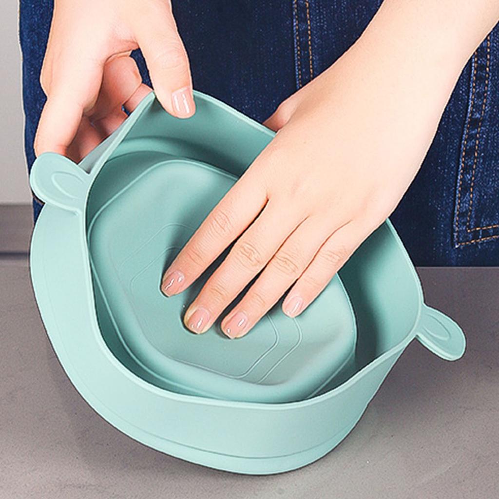 Silicone Popcorn Bucket with Handle Foldable Large Capacity Heat Resistant Microwave Popcorn Maker