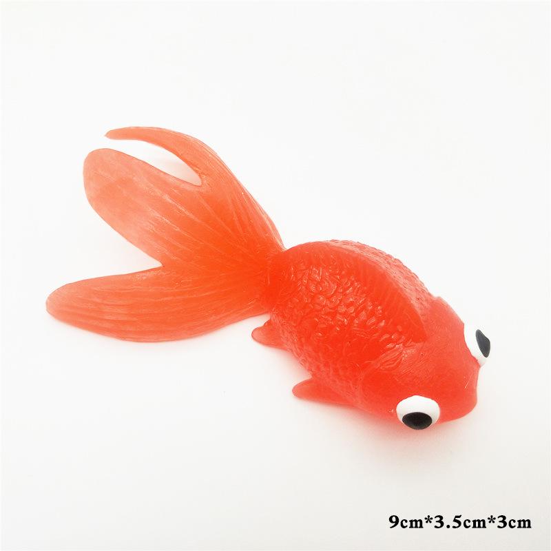 Large Soft Gel Simulation Goldfish Toy for Children - Fake Colorful Fish Model for Catching and Water Play