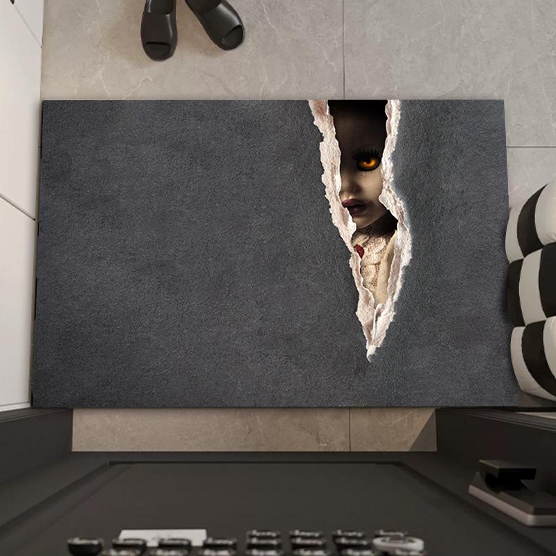 American Halloween Clown Crystal Velvet Doormat - Dirt & Wear Resistant Home Decor