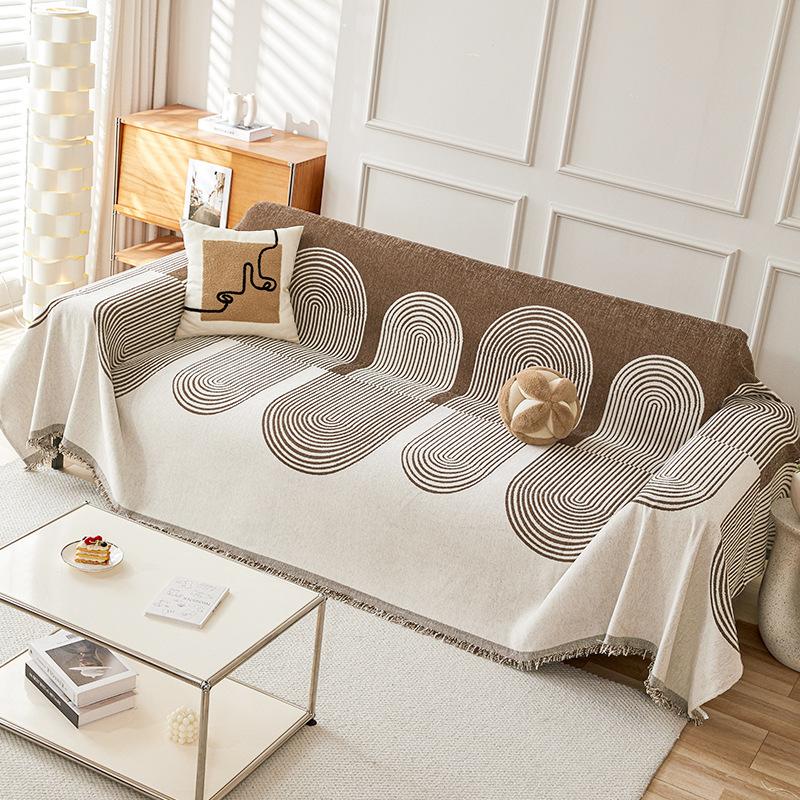 Chenille Full Coverage Slip Resistant Sofa Cover Cat Scratch Proof One Piece Throw Advanced Universal Protector