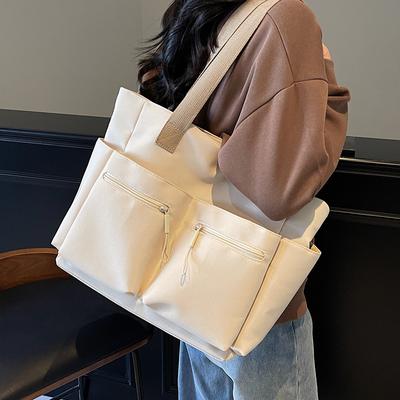 Casual Large-capacity Canvas Bag Female Student Class Travel Versatile Shoulder Tote Bag