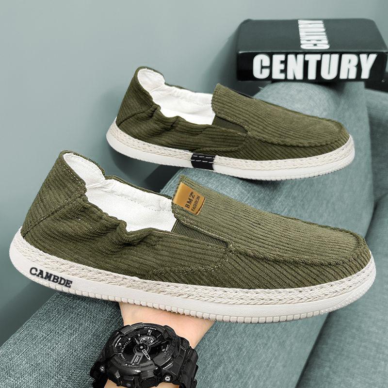 

Мужская обувь летняя повседневная обувь обувь для вождения ходьба одной ногой дышащая мягкая подошва не устают ноги старые пекинские тканевые туфли мужские 44 зелёный