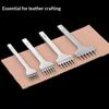 Set de 4 bucăți Unealtă de daltă de piele de bază Fier de perforat diamantat Perforator pentru găuri Instrumente pentru cusut artizanat din piele 3/4/5/6 mm 1-2-4-6 dinți