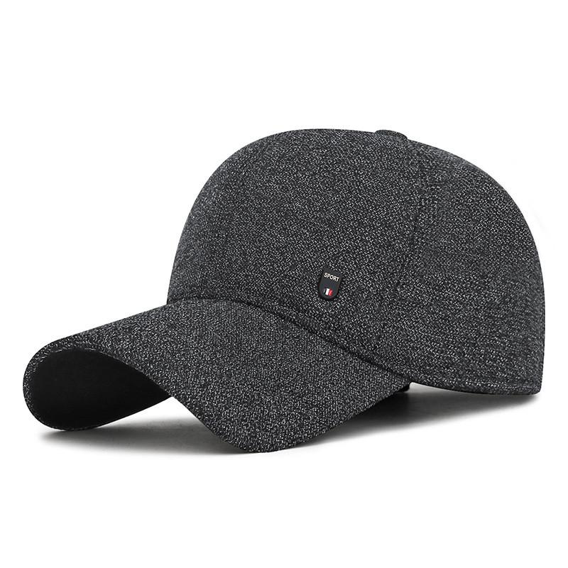Mens Autumn Cotton Baseball Hat With Adjustable Fit And Letter Embellishments For Outdoor Wear