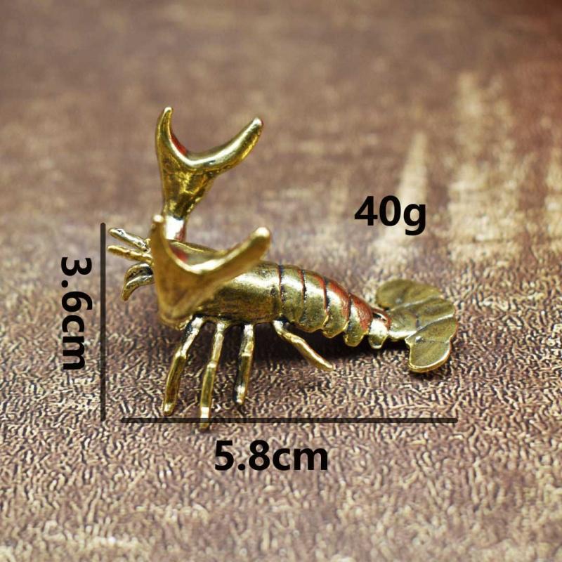 Brass Weightlifting Dragonfly Ornament Vintage Pure Copper Holder Pen Rest Study Desk Decoration Craft