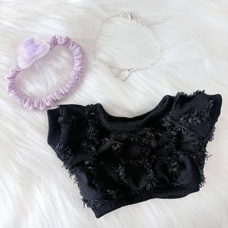 

Sweatshirt & Accessory Set for 20cm Plush Toys (Black) - Costume, Dress-Up, Outfit, Portable, Otaku, Idol, Otaku Merchandise, Stylish [Item]