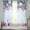 Christmas Snowball Sheer Curtains for Living Room Decoration Window Curtains Kitchen Tulle Voile Curtains