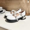 Spring and autumn new fashionable and comfortable versatile British retro style thick-soled thick-heeled Love women's single shoes