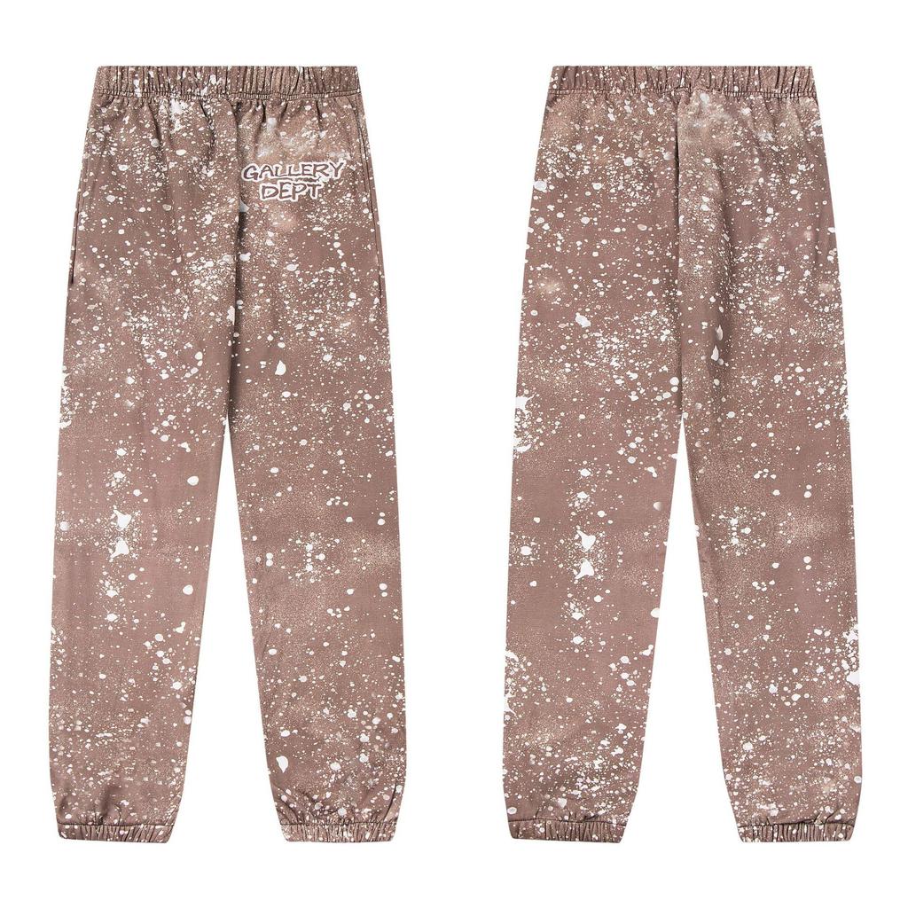 Cross-border Foreign Trade G D Splashing Ink Graffiti Casual Loose Trousers Splicing Couple Leggings Sweatpants Tide Men and Women the Same Style
