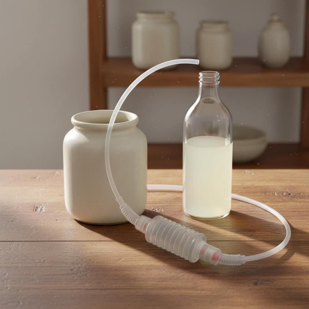 Food Grade Oil and Fermented Beverage Pump With Strainer Hand Press Siphon Automatic-Priming Siphon Hose Easy to Use Household